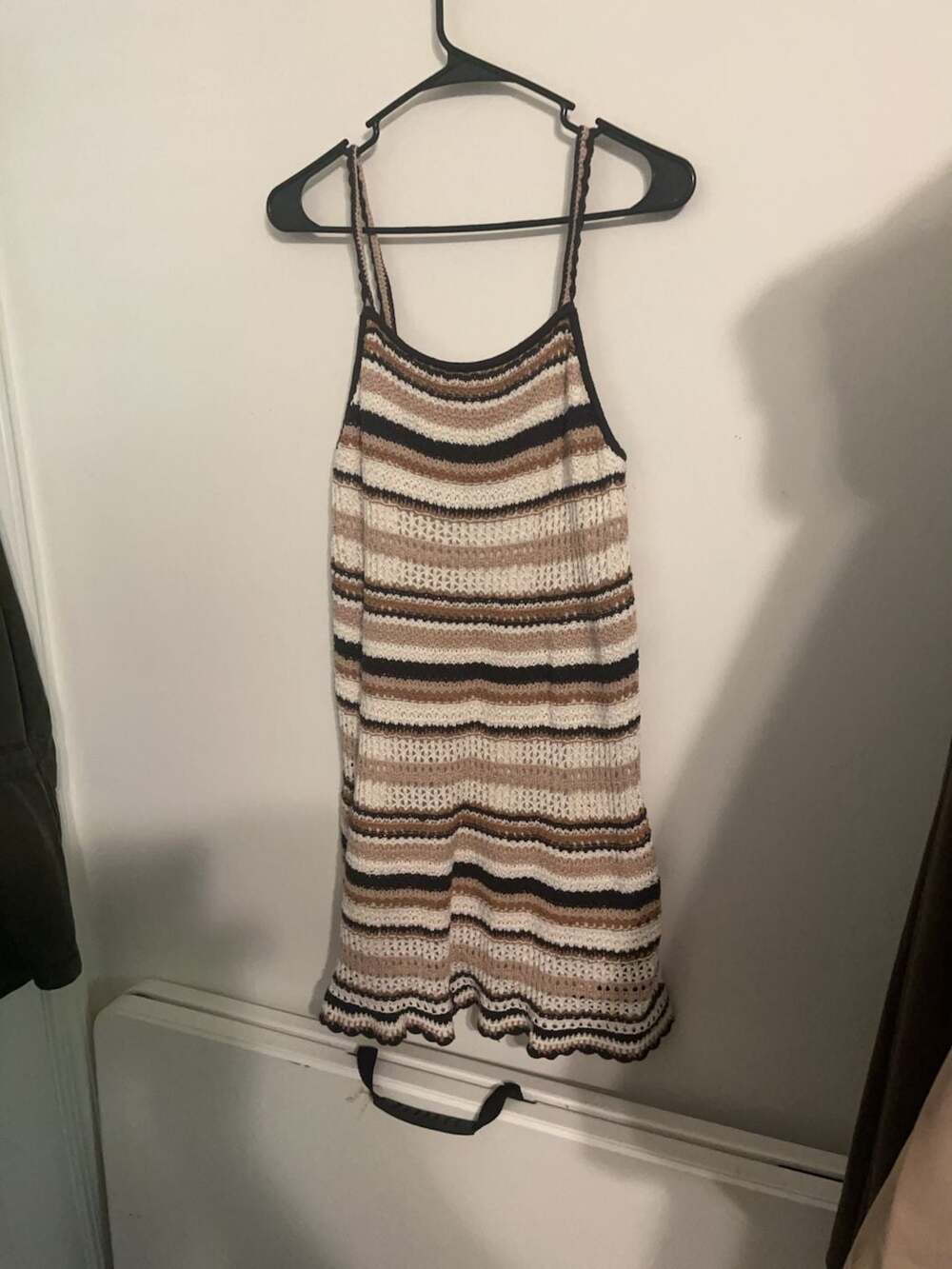 American Eagle Crochet Striped Mini Dress Size M